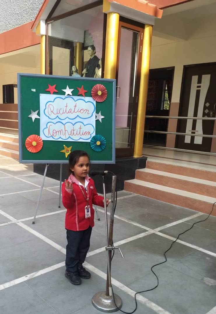 English Recitation Competition of classes Nursery and Prep